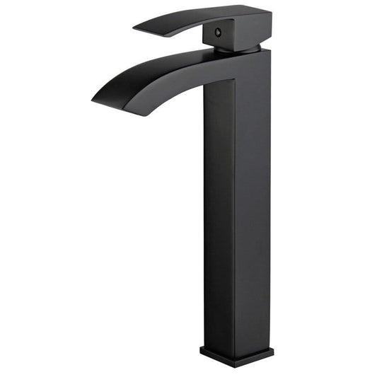 Palma Single Handle Bathroom Vanity Faucet in Black