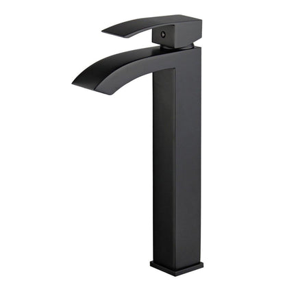 Palma Single Handle Bathroom Vanity Faucet in Black