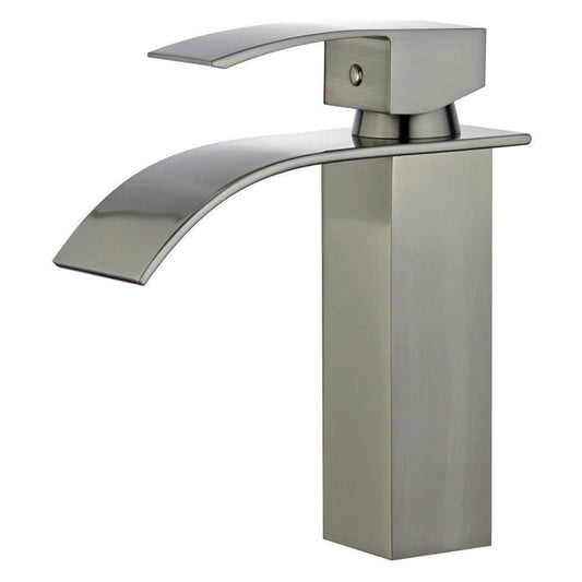 Santiago Single Handle Bathroom Vanity Faucet in Brushed Nickel