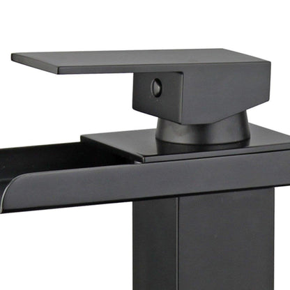 Pampalona Single Handle Bathroom Vanity Faucet in Black