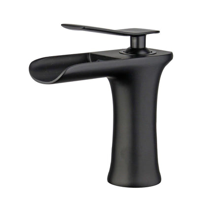 Logrono Single Handle Bathroom Vanity Faucet in Black