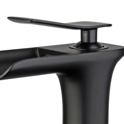 Logrono Single Handle Bathroom Vanity Faucet in Black