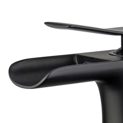 Logrono Single Handle Bathroom Vanity Faucet in Black