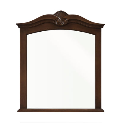 Solid wood frame mirror walnut