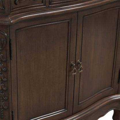 34.6" Single sink vanity wood walnut carrara white marble