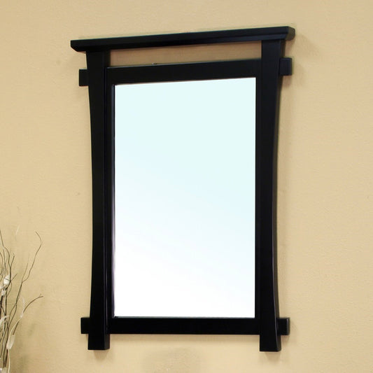 Solid wood frame mirror black