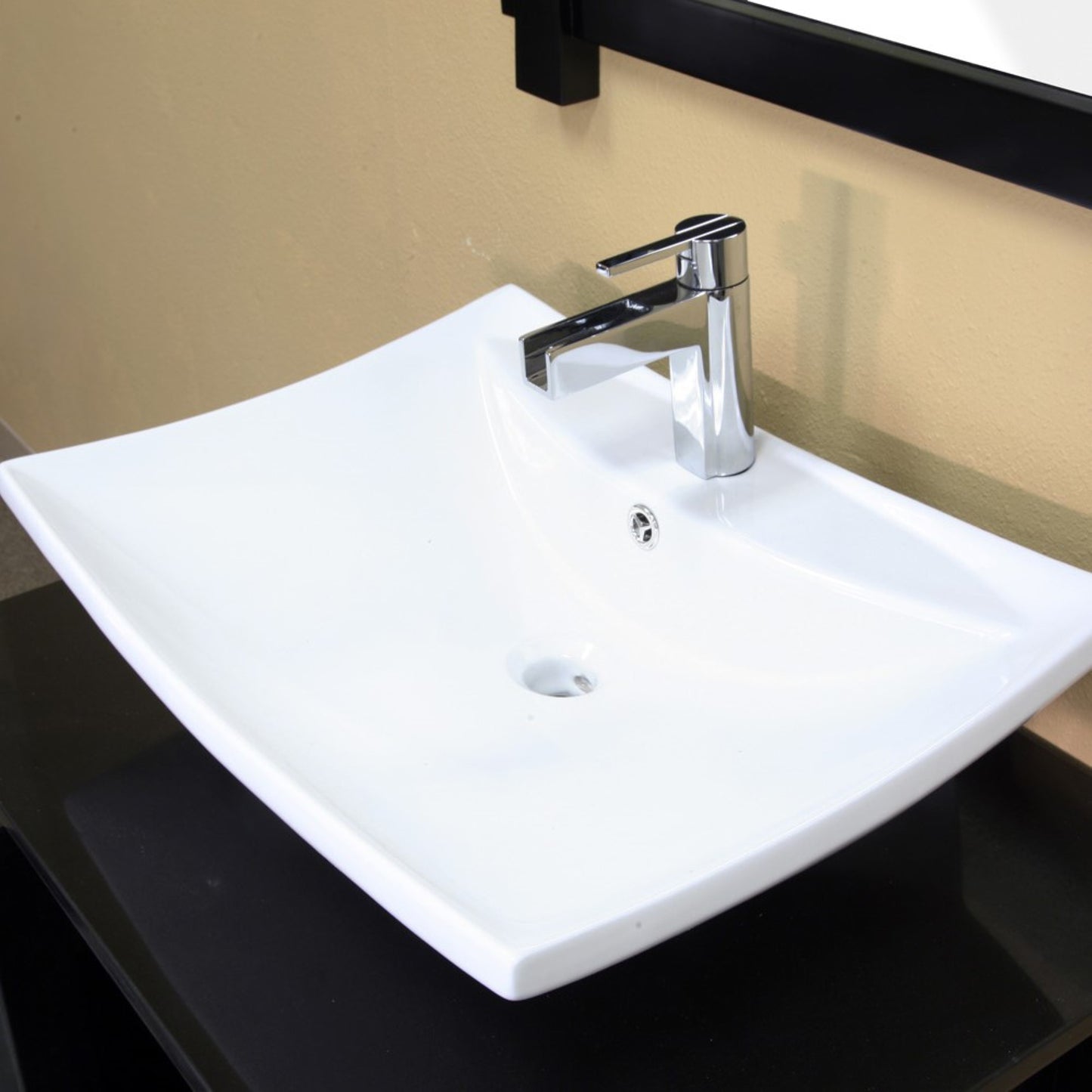30" Single sink vanity wood black