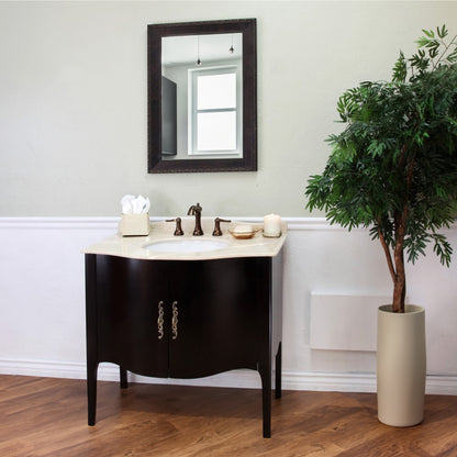 36" Single sink vanity wood espresso