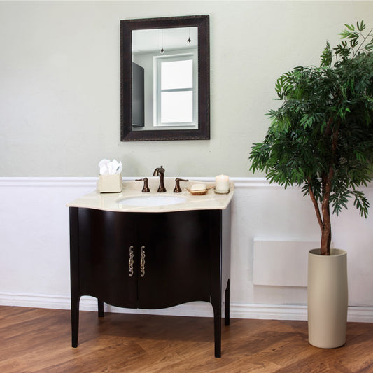 36" Single sink vanity wood espresso