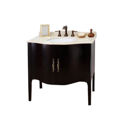36" Single sink vanity wood espresso