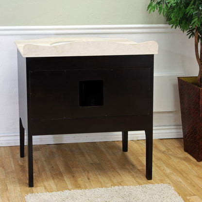 36" Single sink vanity wood espresso