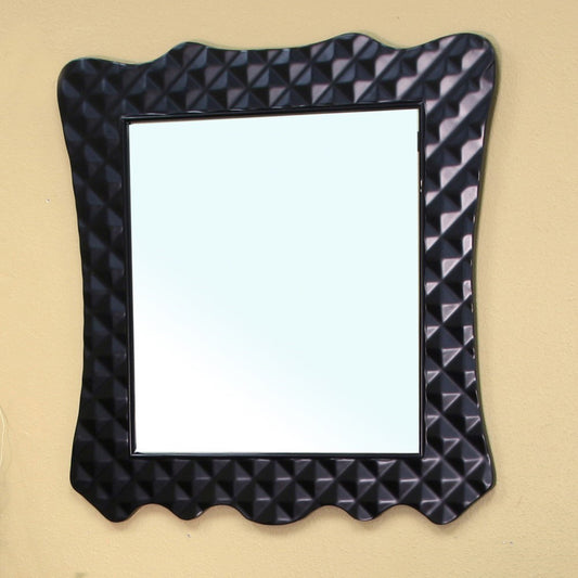 Solid wood frame mirror black