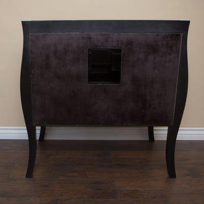 36" Single sink vanity wood black