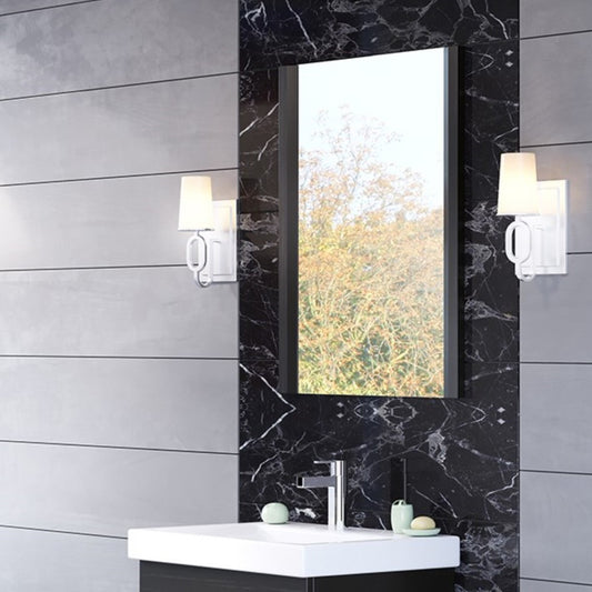 Solid wood frame mirror black