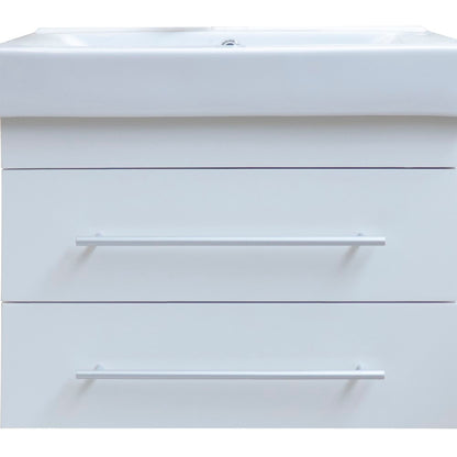 24.25" Single wall mount style sink vanity wood white