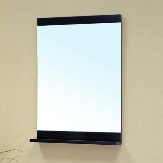 Solid wood frame mirror black
