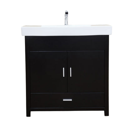 31.5" Single sink vanity wood black