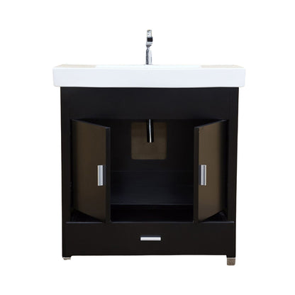 31.5" Single sink vanity wood black