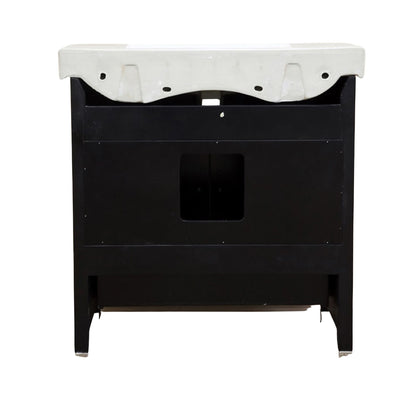 31.5" Single sink vanity wood black