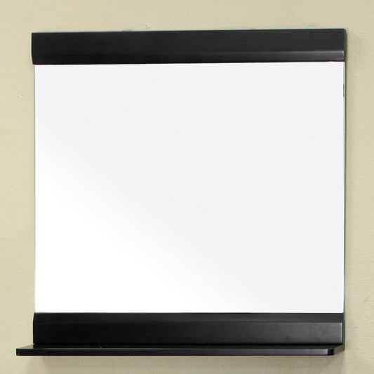 Solid wood frame mirror black