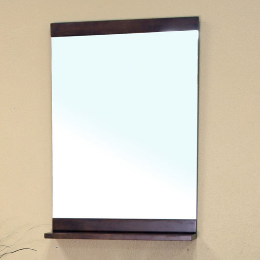 Solid wood frame mirror cabinet walnut