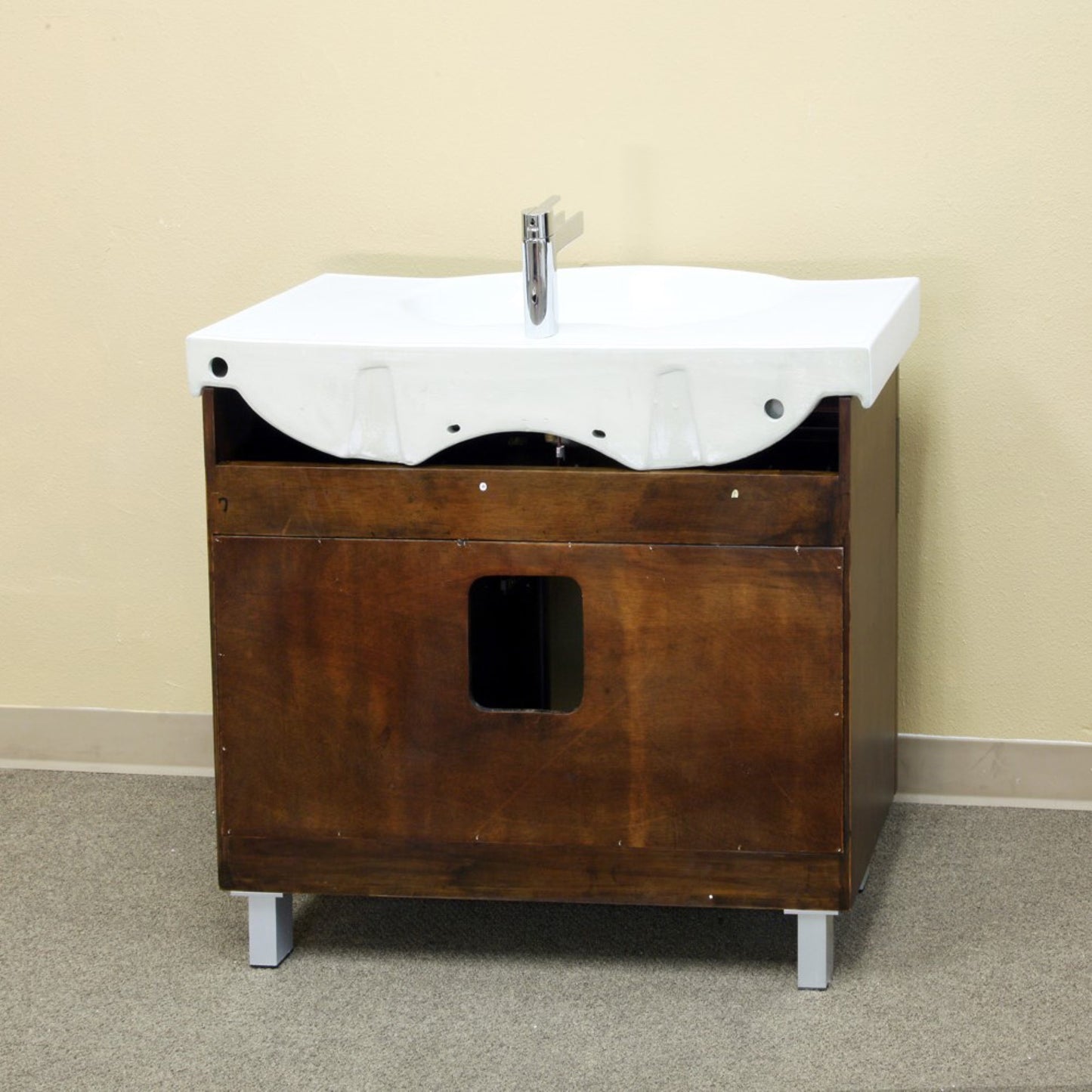 39.8" Single sink vanity wood walnut