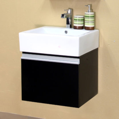 20.5" Single wall mount style sink vanity wood espresso
