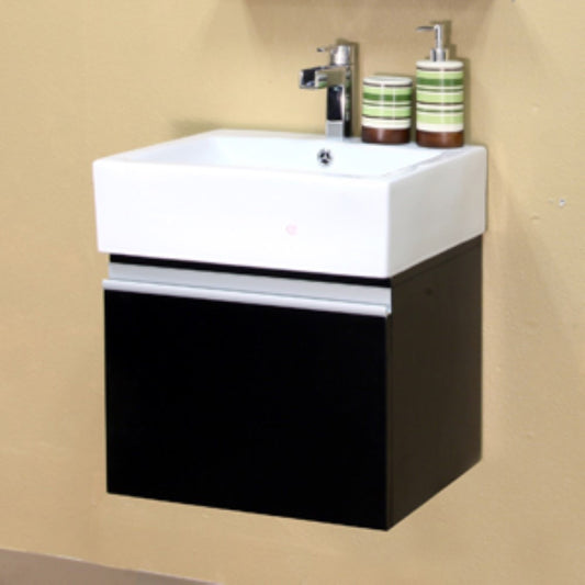 20.5" Single wall mount style sink vanity wood espresso