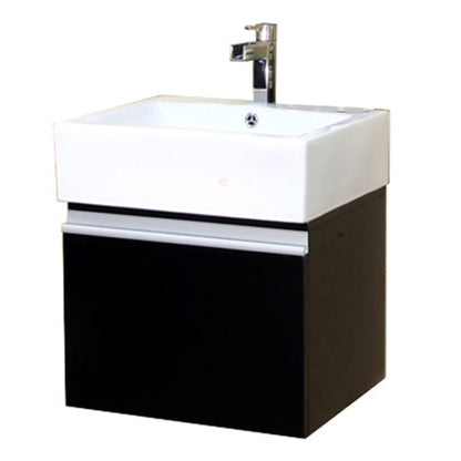 20.5" Single wall mount style sink vanity wood espresso