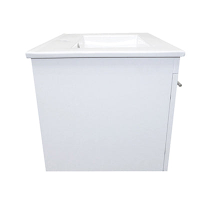 24.4" Single wall mount style sink vanity wood white