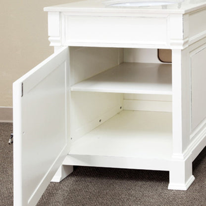 30" Single sink vanity wood white