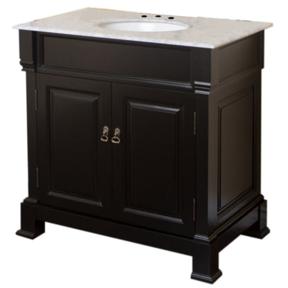 36" Single sink vanity wood espresso