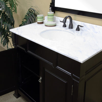 42" Single sink vanity wood espresso