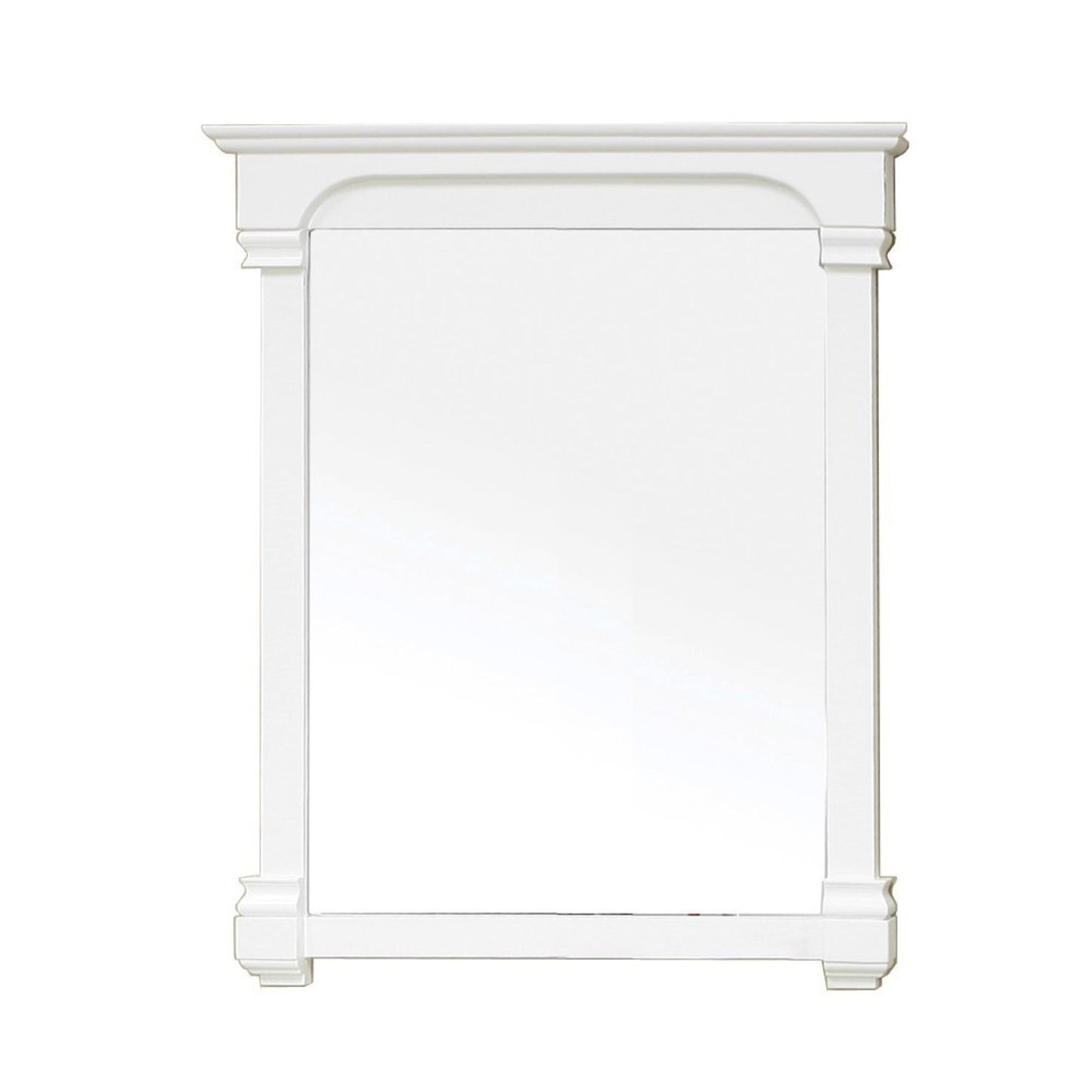 36" Solid wood frame mirror white