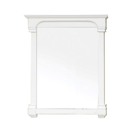 36" Solid wood frame mirror white