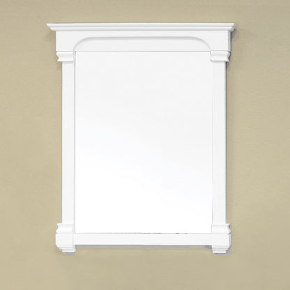 36" Solid wood frame mirror white