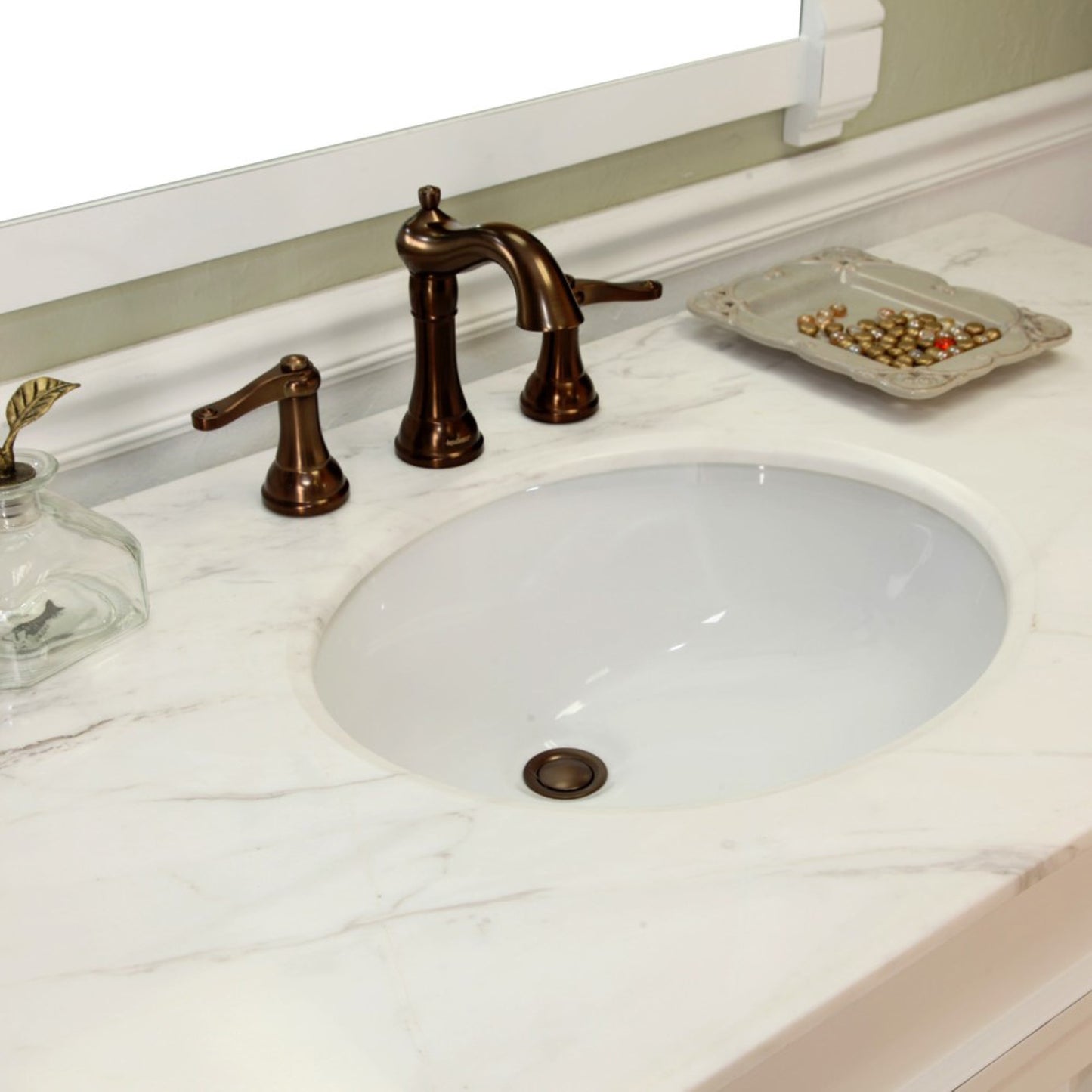 50" Single sink vanity wood white