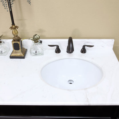 60" Double sink vanity wood espresso