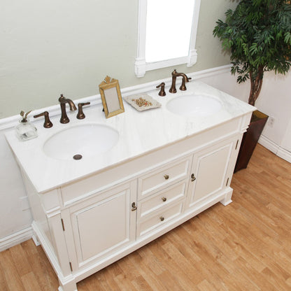 60" Double sink vanity wood espresso