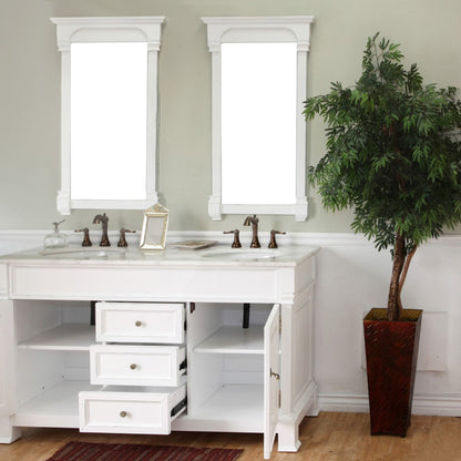 60" Double sink vanity wood espresso