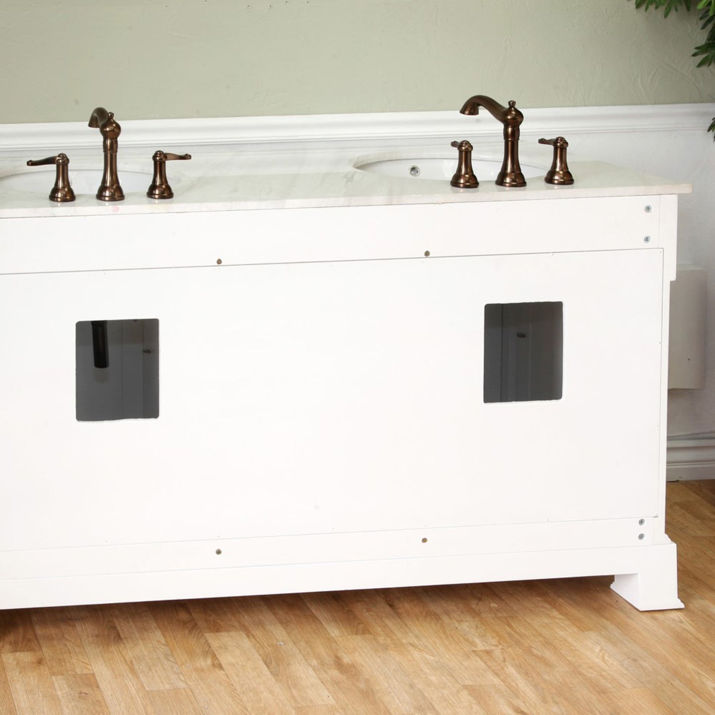 60" Double sink vanity wood espresso