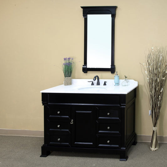 60" Single sink vanity wood espresso