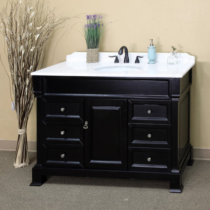 60" Single sink vanity wood espresso