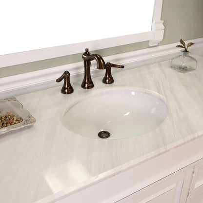 60" Single sink vanity wood white