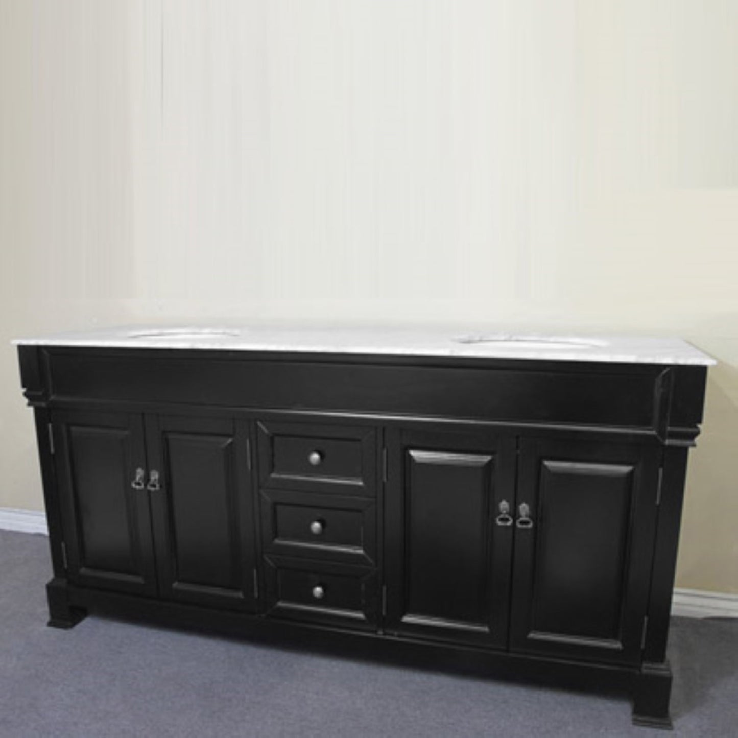 72" Double sink vanity wood espresso