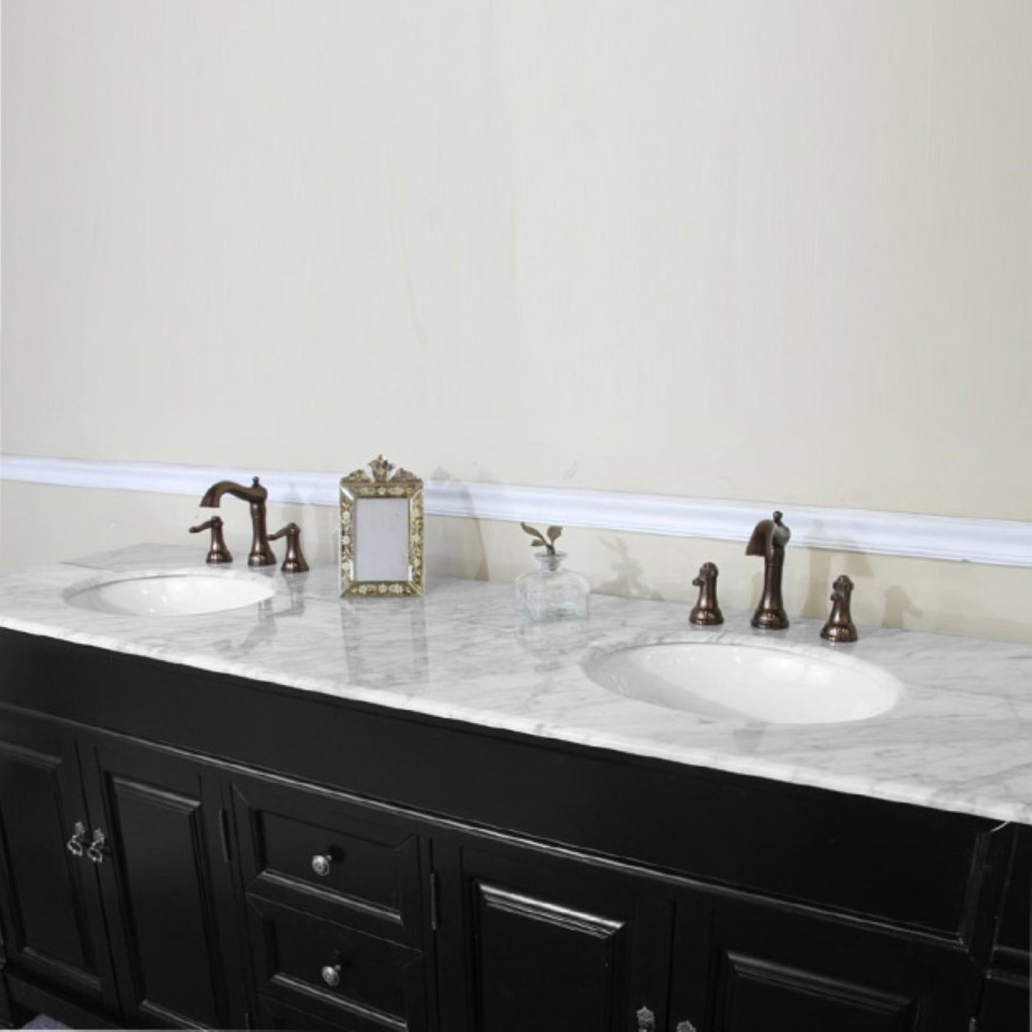 72" Double sink vanity wood espresso