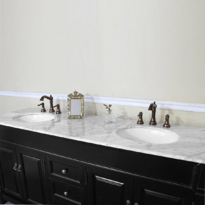 72" Double sink vanity wood espresso