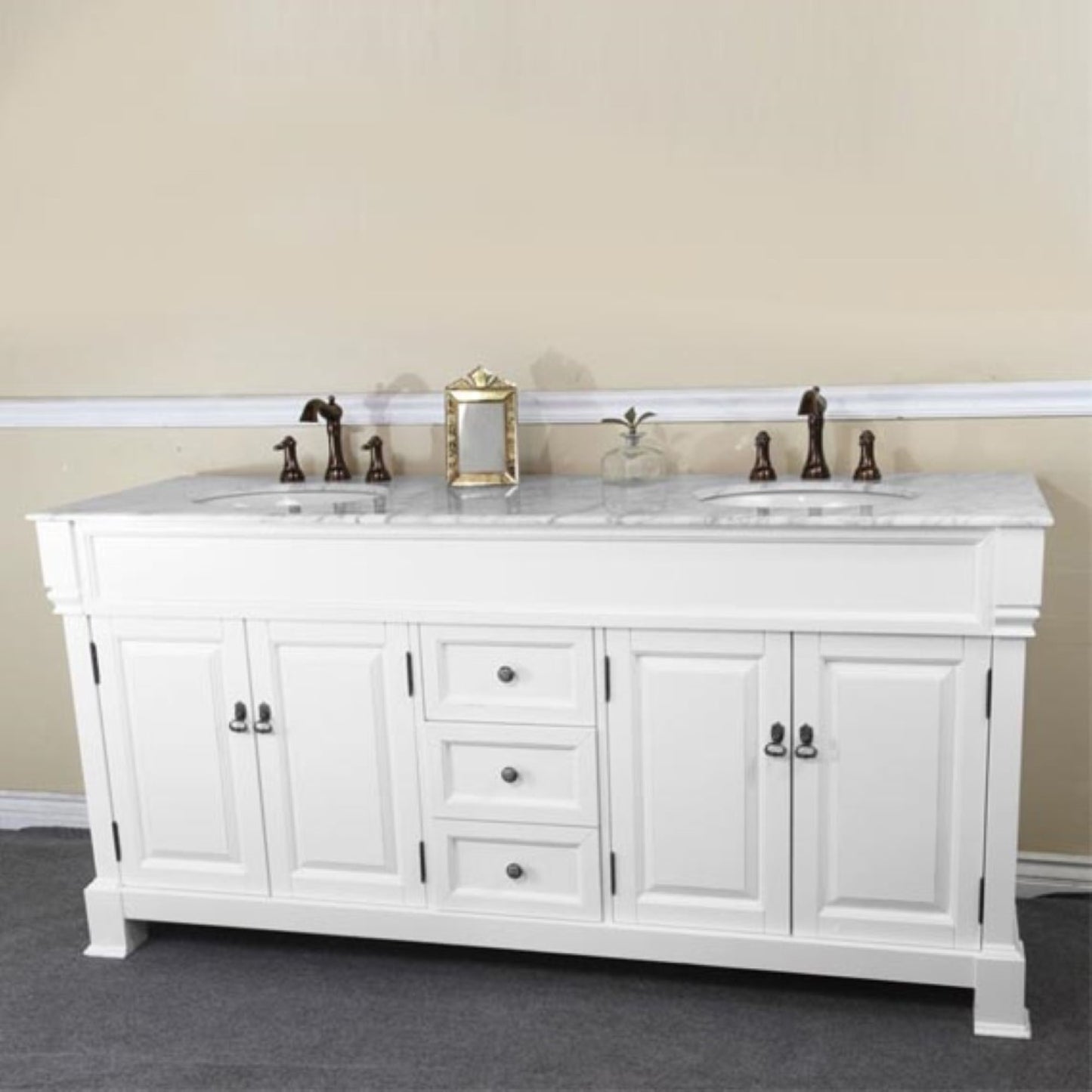 72" Double sink vanity wood espresso