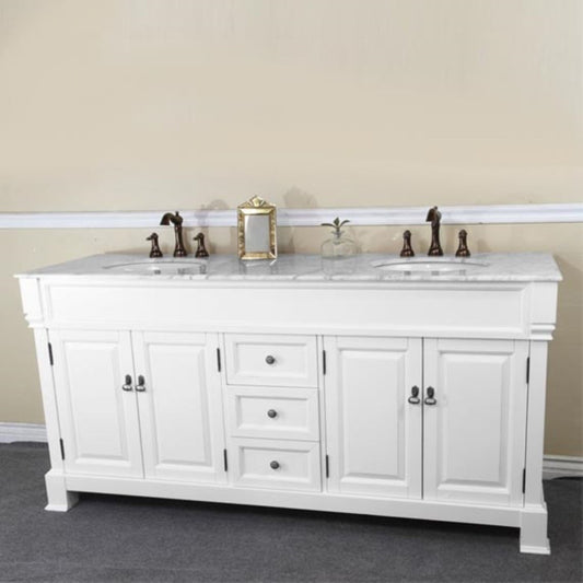 72" Double sink vanity wood espresso