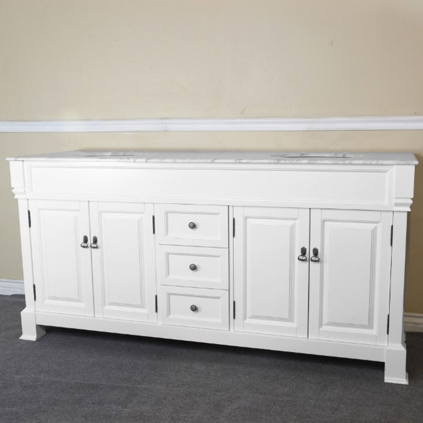 72" Double sink vanity wood espresso